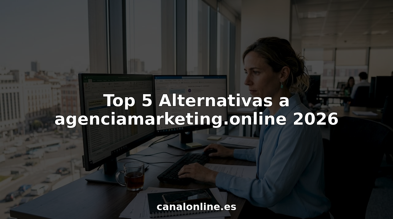 Especialista analizando opciones de agencias de marketing