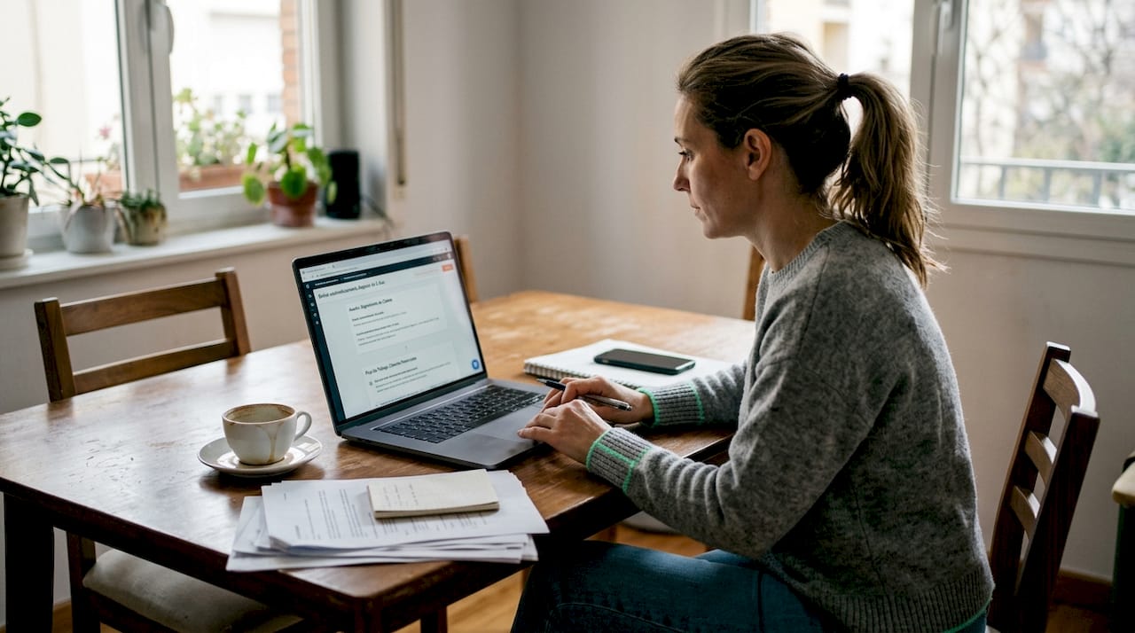 Mujer supervisando estrategias de automatización en marketing digital