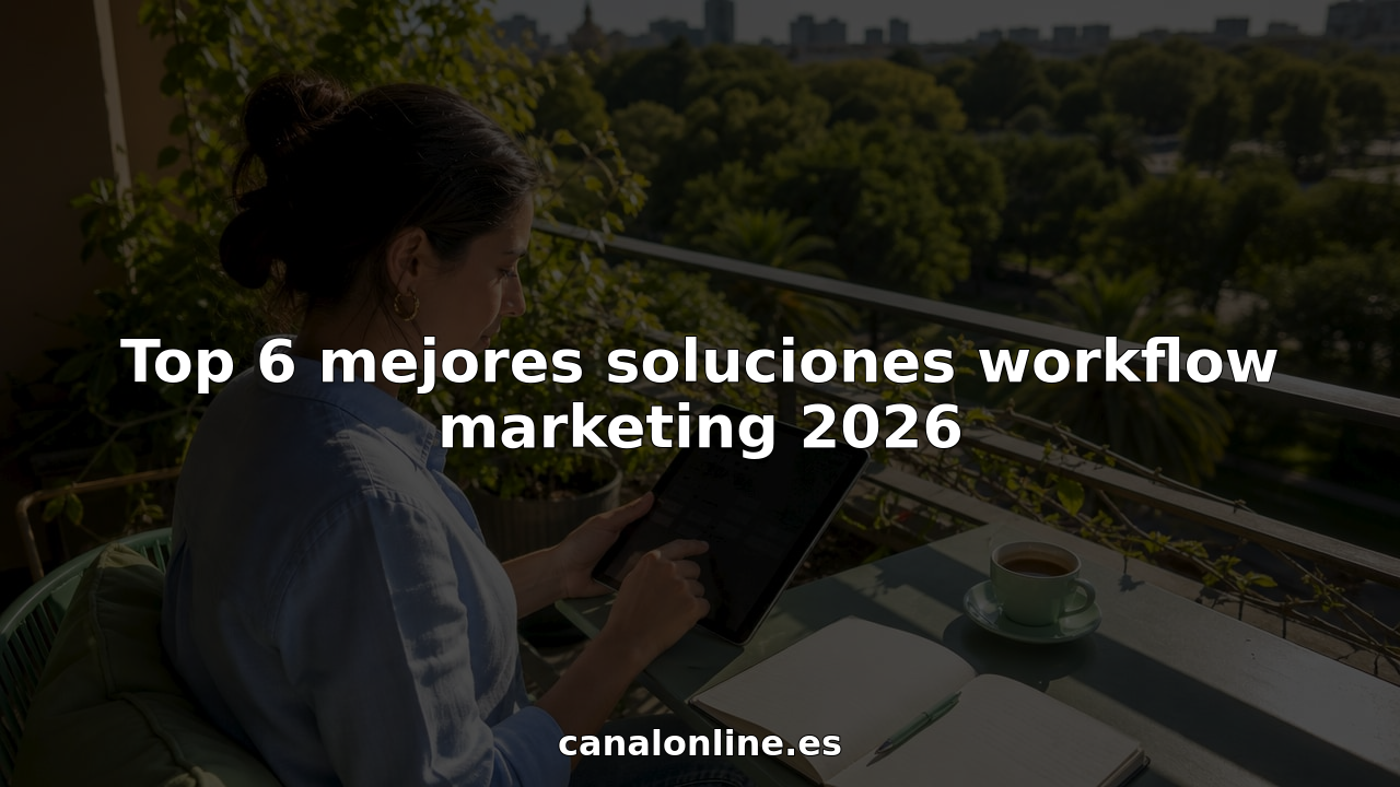 Profesional de marketing optimizando procesos de trabajo con una tablet