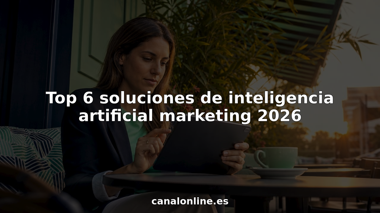 Mujer consultando su tablet para aplicar soluciones de inteligencia artificial en marketing