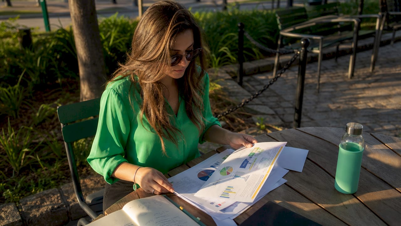 Mujer revisando y planificando una estrategia de inbound marketing